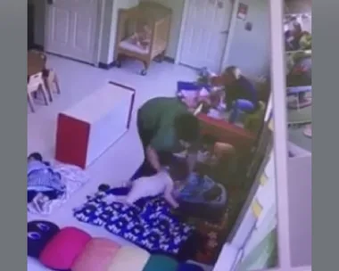 Horrified mum witnesses livestream of daycare worker slamming her toddler on the ground