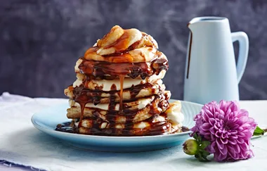 Banoffee pancake stacks