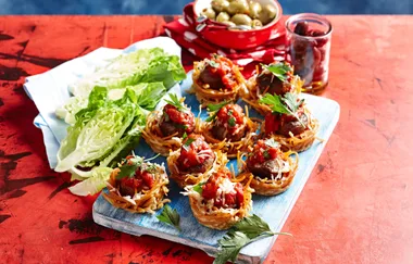 Spaghetti & meatball cups