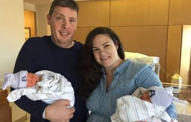 Samuel was born first but his twin brother Ronan is older