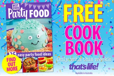 Receive your FREE PARTY FOOD COOK BOOK with this week’s issue