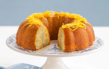 Poppy seed cake  with orange syrup