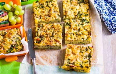 Ham & cheese pasta slice