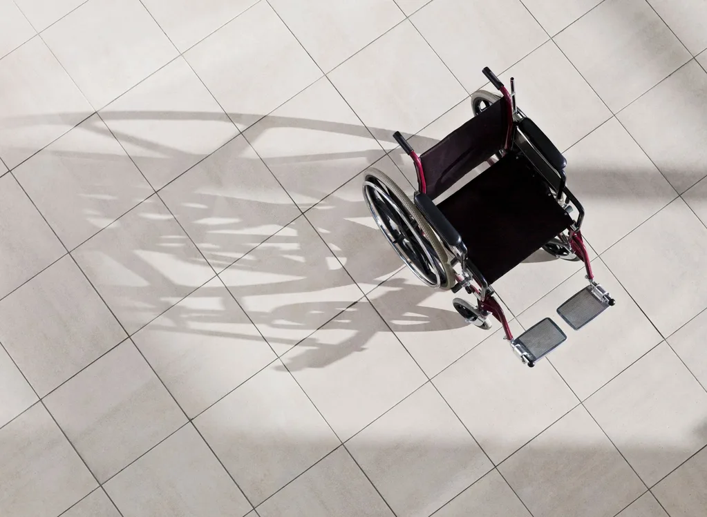 Empty wheelchair