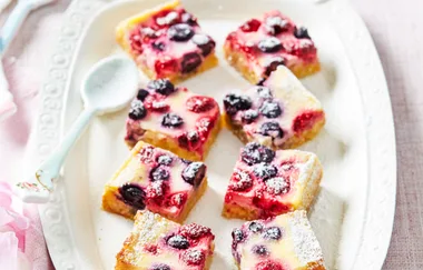 Blueberry & raspberry slice