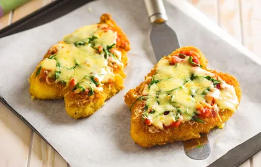 Speedy and simple chicken parmigiana