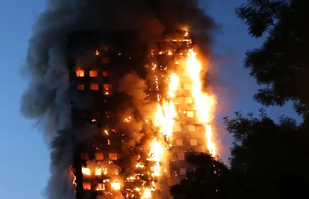 Grenfell Towers burns