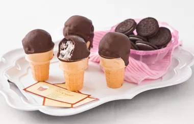 Choc-top Oreo ice-cream cones
