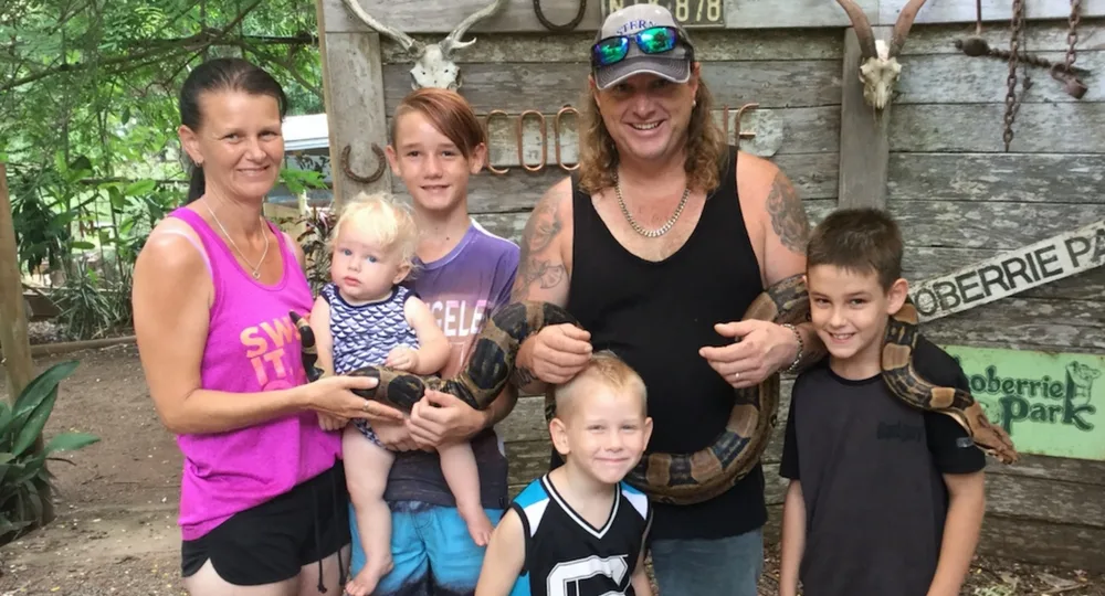 The family with Hunter before the accident