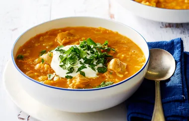 Creamy chicken curry soup
