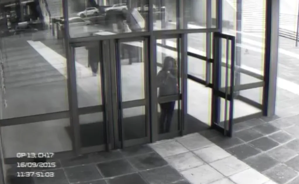 Woman walks into a door
