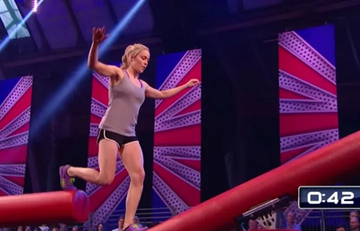 Katie McDonnell on the BBC Ninja Warrior course.