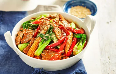 Five-spice pork stir-fry