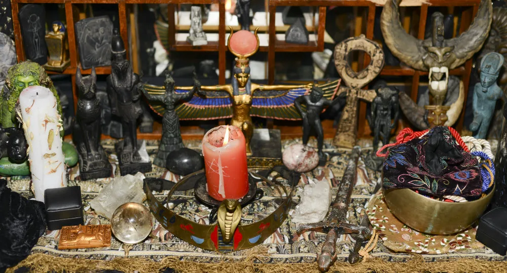 Mara Carter, a witch from Hornsby, has four altars in her witch room