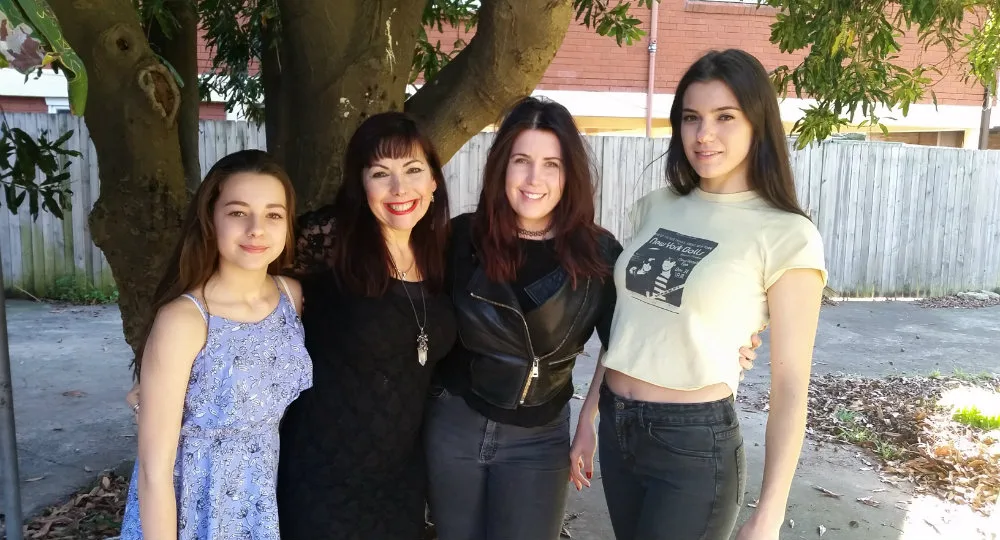 Real life witch Mara Carter and her daughters Sofia, Lauren and Emily