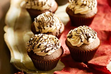 Chocolate Cupcakes With Vanilla Bean Espresso Frosting