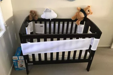 Can you spot the killer snake in this baby’s room?