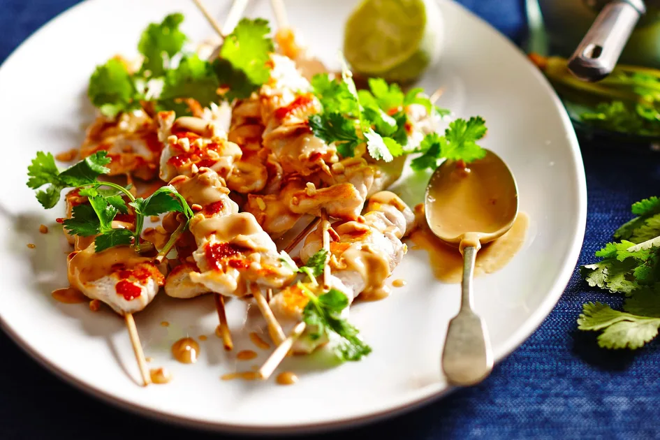 Crunchy satay chicken skewers Recipe | that's life!