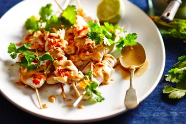 Chicken satay skewers