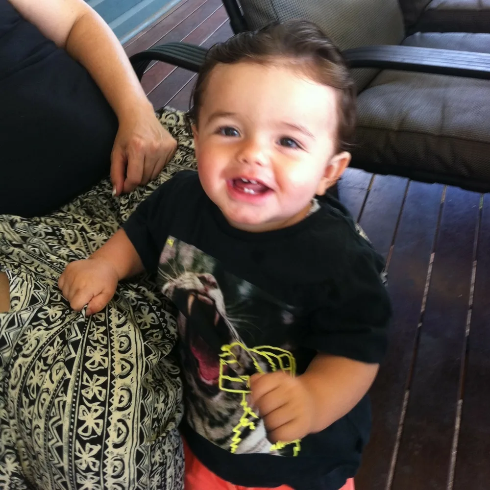 Little Hemi's smile lit up the room.