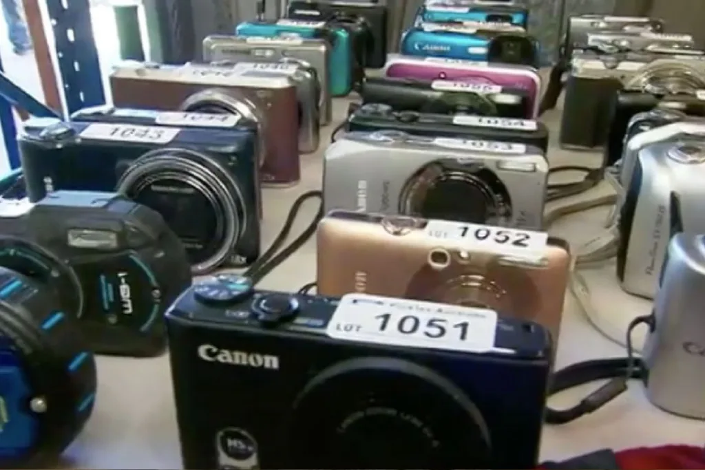 Hundreds of cameras were left behind