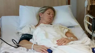 Kerryn Barnett in hospital