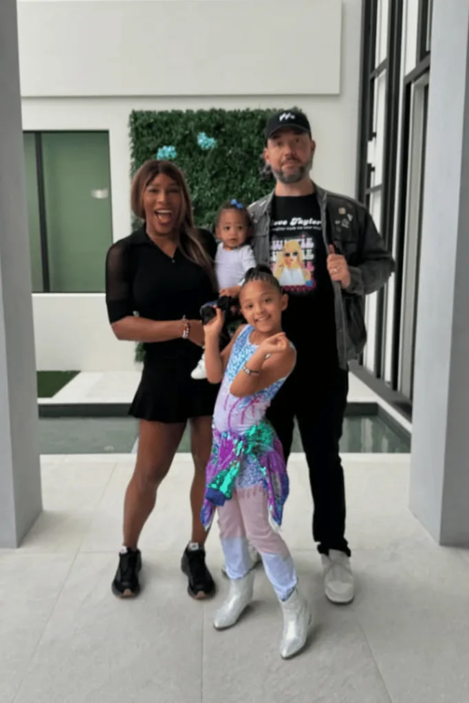 Serena Williams and Alexis Ohanian with their two children