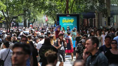 Crowds at boxing day sales australia