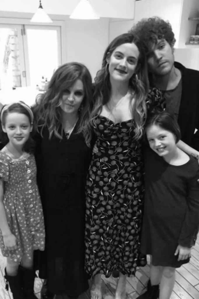 Lisa Marie Presley and her four children, Riley, Ben, Harper, and Finley.