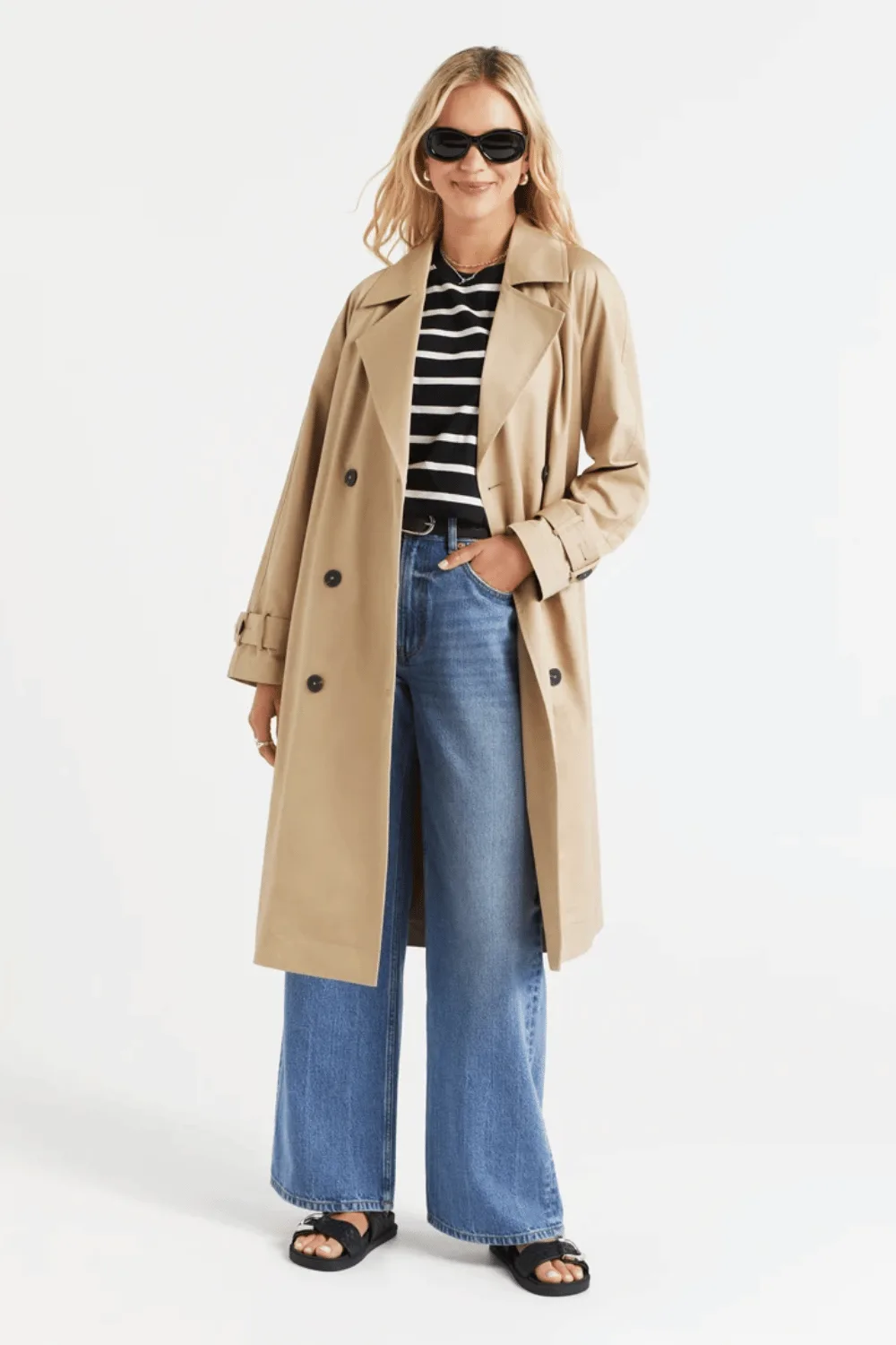 sportsgirl camel trench coat