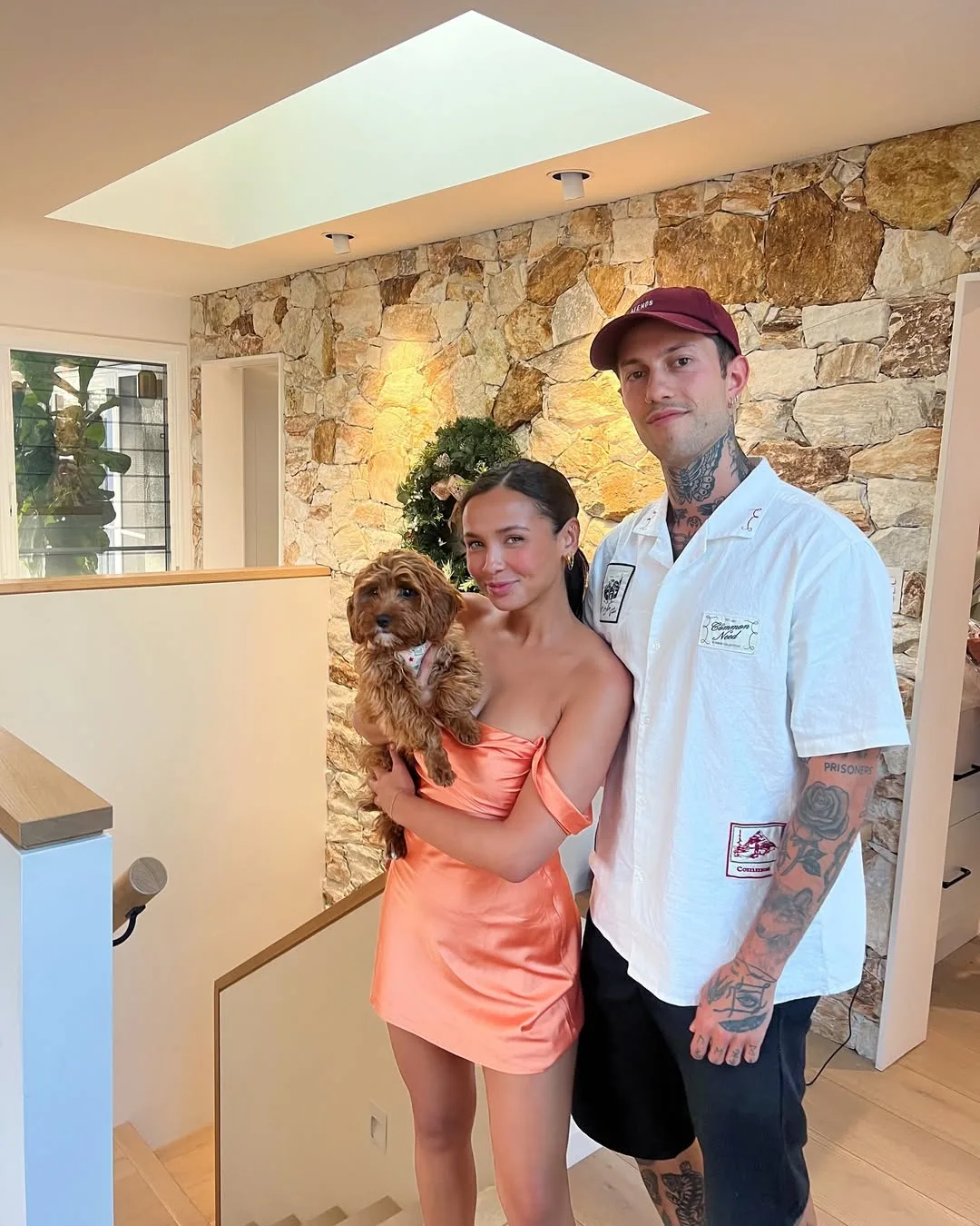 Kale and Tyra with dog