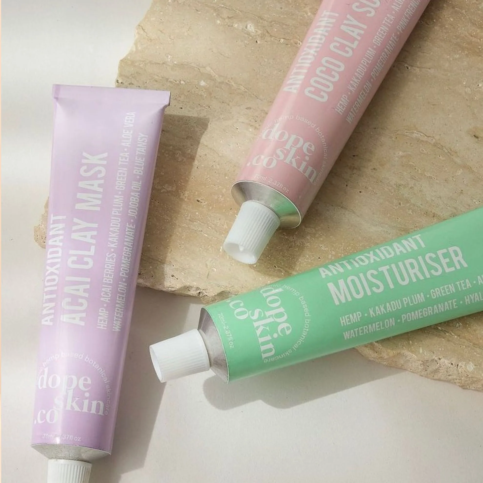 Founded in Sydney, Dope Skin Co harvests the power of organic hemp to boost skin cleanly, affordably, and sustainably. Its super ingredient, Hemp, is rich in antioxidants and helps create a protective layer of the skin against moisture loss. It also has major anti-inflammatory properties—this ingredient is one to try. 