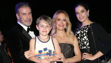 John Travolta, Kelly Preston, and their kids- Ella Bleu and Benjamin./Pic: Getty