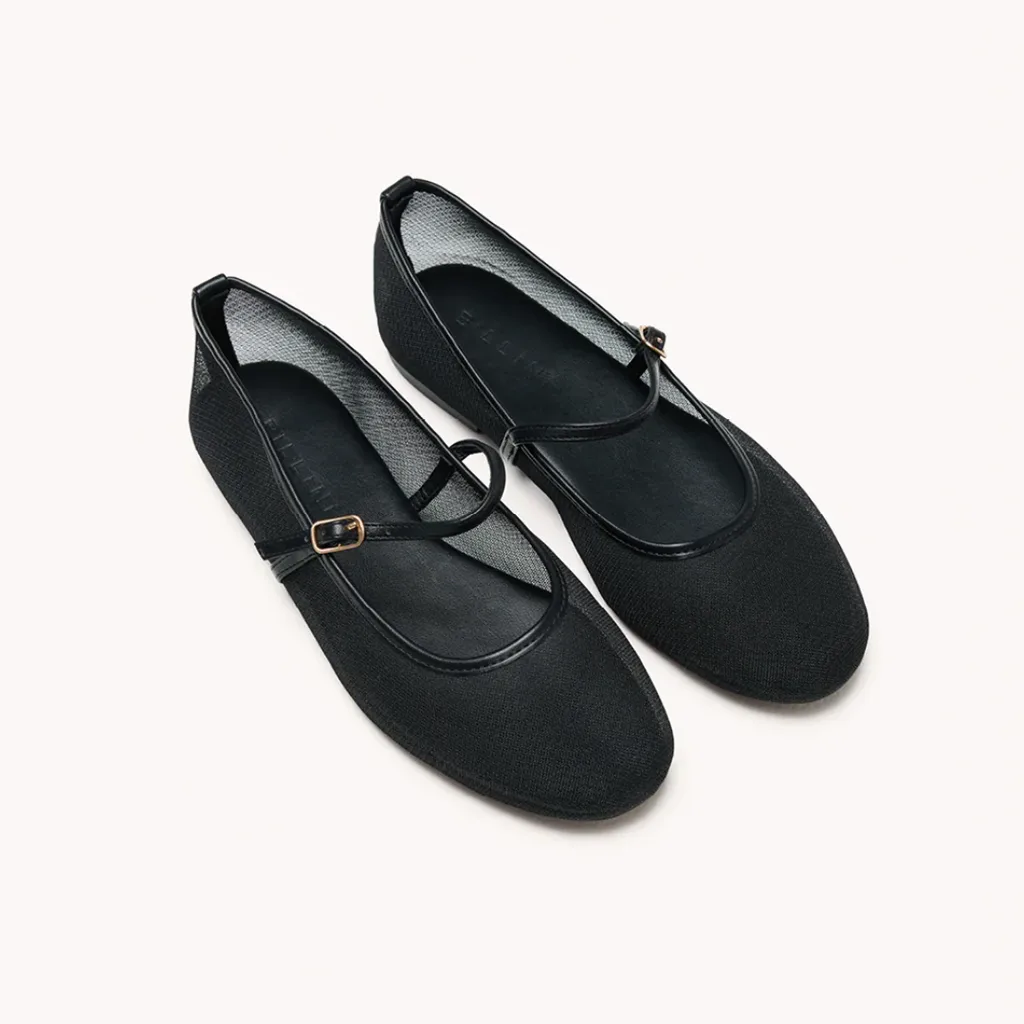 Billini Gilda Ballet Flats (Black Mesh)