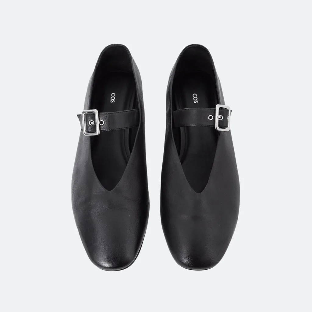 COS Buckled Ballet Flats (Black)