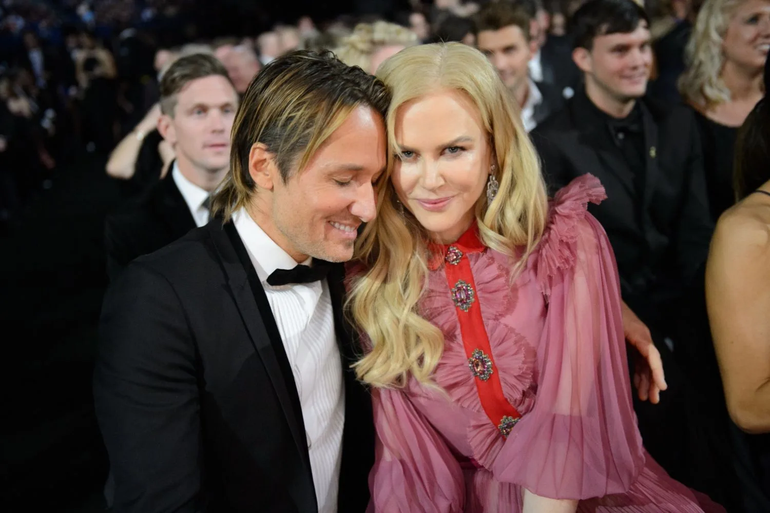 Keith Urban and Nicole Kidman looking cosy.
