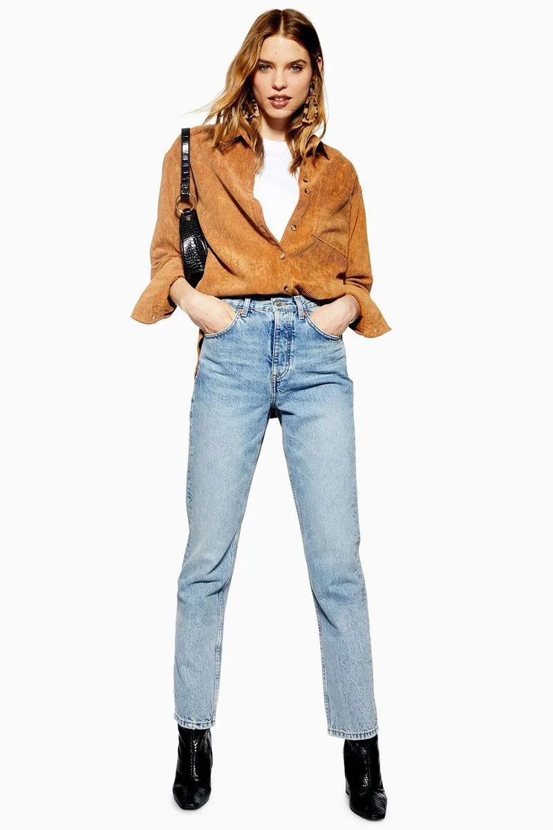 Model Wearing Topshop Jeans