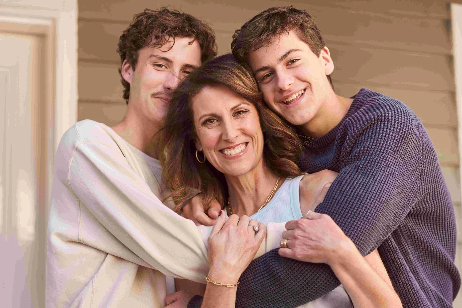 Natalie Barr and sons