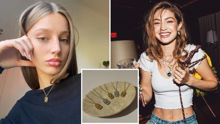 TC Edition's take on Zodiac necklace worn by Gigi Hadid