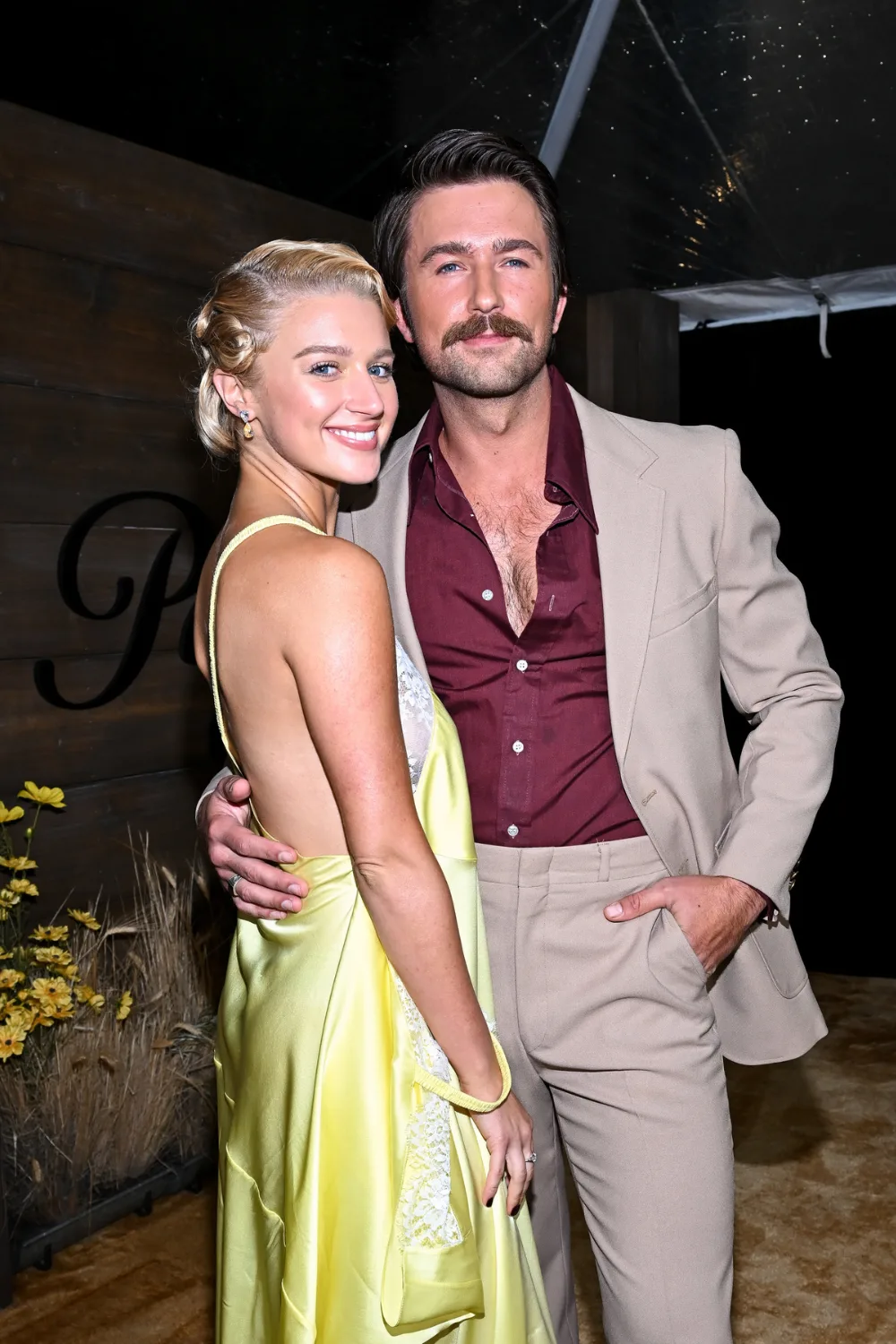 Brandon Sklenar and Julia Schlaepfer.