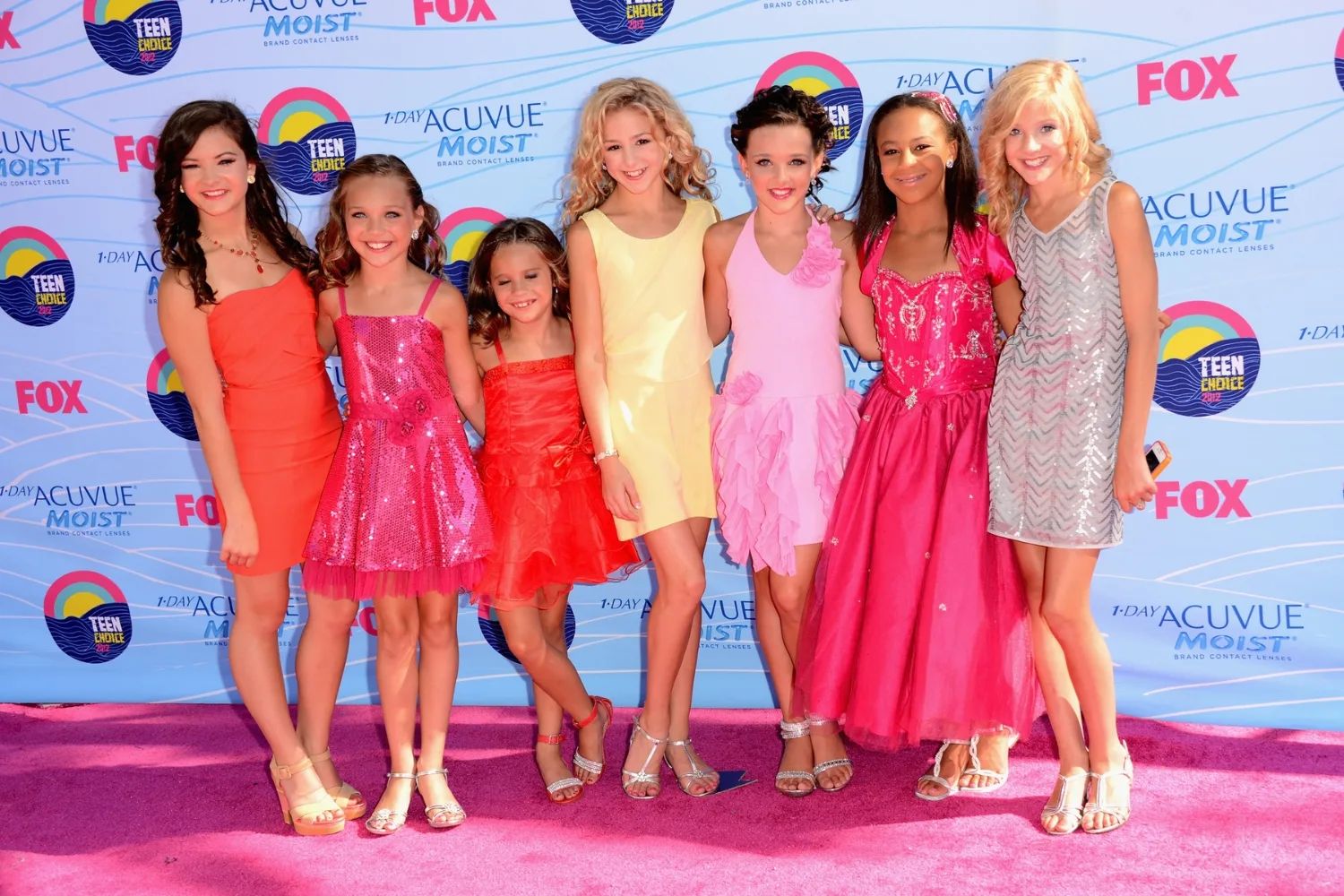 Cast of Dance Moms at the 2012 Teen Choice Awards red carpet.