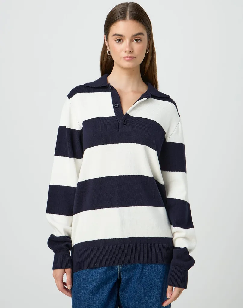Glassons striped polo top