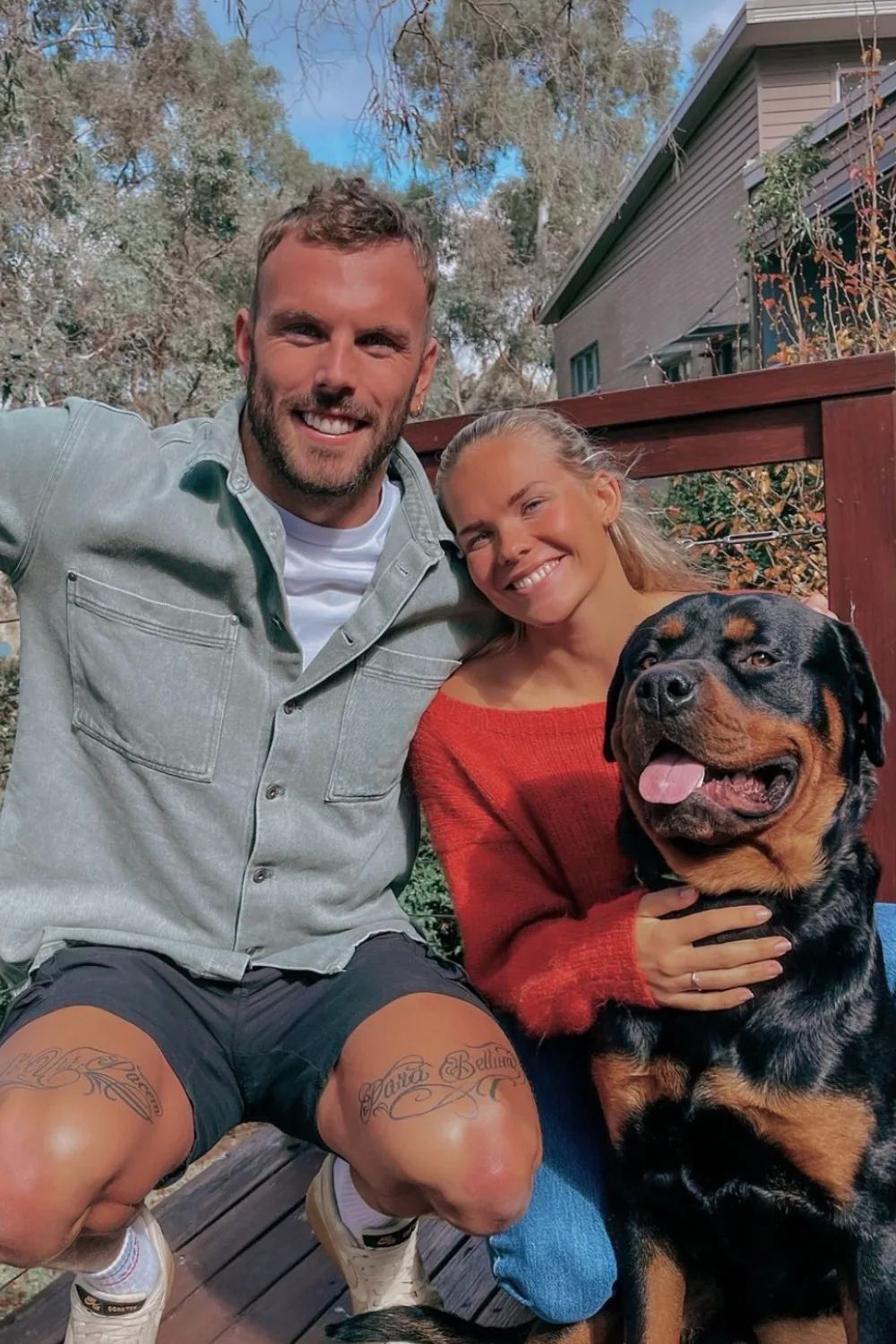 Kyle Chalmers and his girlfriend.