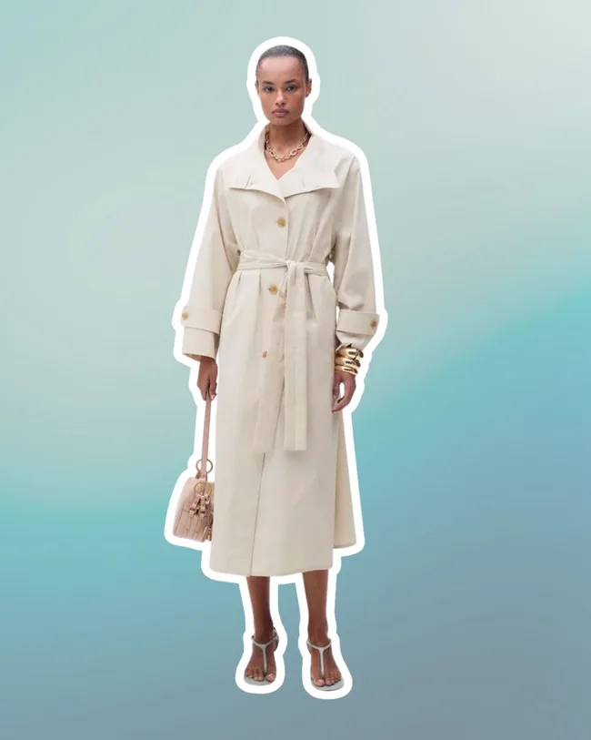 womens white trench coat