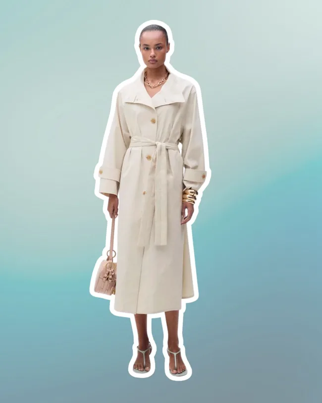 womens white trench coat