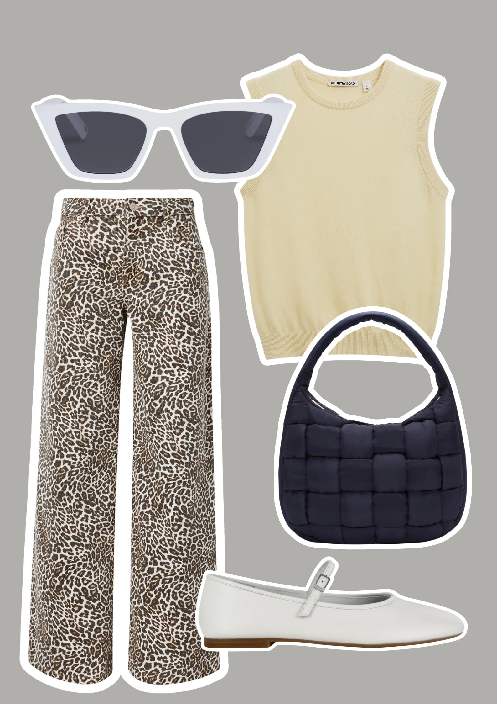 Leopard print knit outfit
