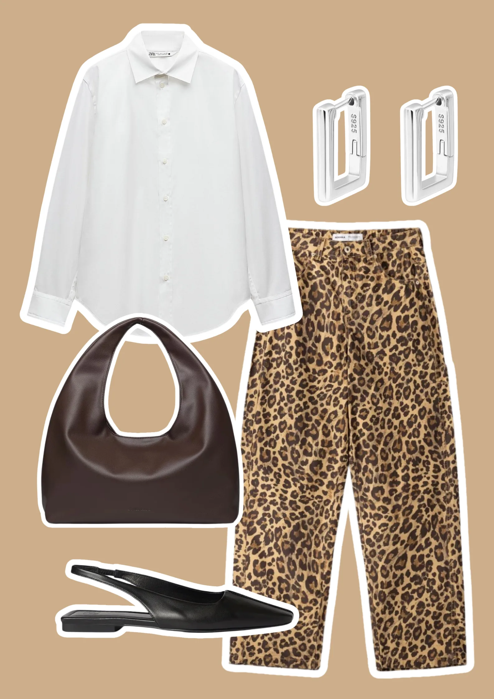 Leopard print office outfit idea