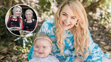 Carly and Tresne Middleton with Poppy