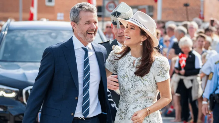 Mary and Fred looking happy and in love on their summer holiday