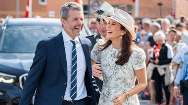 Mary and Fred looking happy and in love on their summer holiday